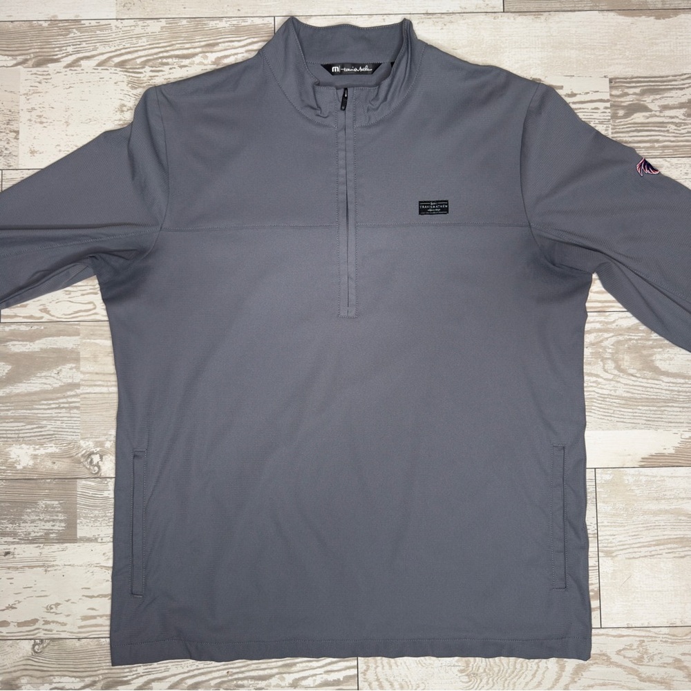 TravisMathew Men’s Gray Quarter Zip Pullover NFL New England Patriots Large‎ - Picture 7 of 10